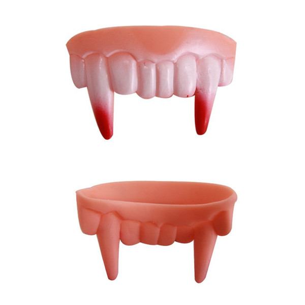 Fake Teeth Toy Funny Fake False Teeth Vampire Denture Teeth Halloween Decoration Props Costume Party Funny Gag Gift