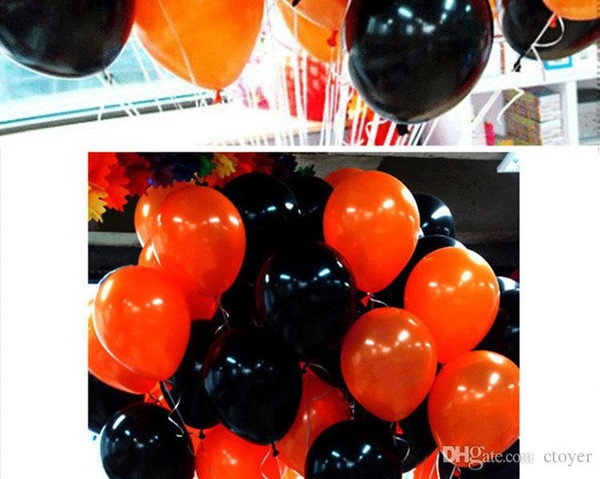 Halloween ghost balloons 2.2 grams of latex balloon happy Halloween Halloween atmosphere black orange balloon wholesale