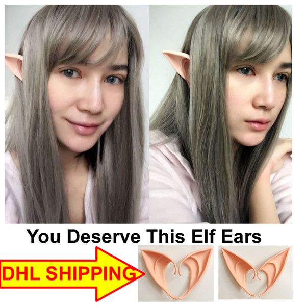 cosplay halloween monster vampire zombie fairy elf ears Mysterious Angel Elf Ears fairy Cosplay Accessories Soft Pointed Prosthetic Ear