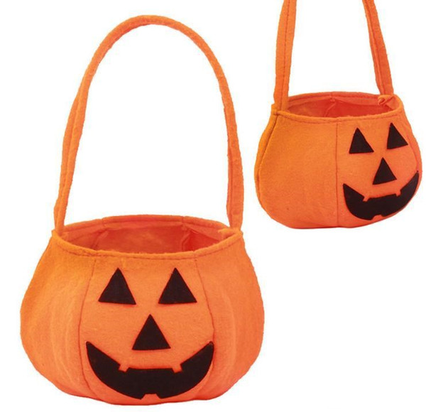Fashion Hot Halloween Smile Pumpkin Bag Kids Candy Bag Children Handhold bag Party Supplies Treat