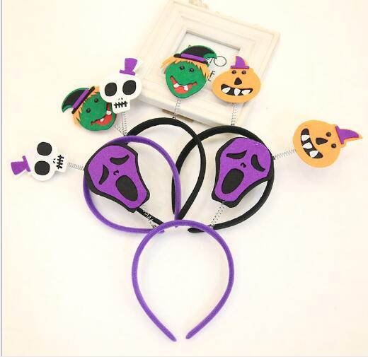 Children's Fashion Halloween Accessories Halloween Party Props Witch Hats Headwear HeadbandSkull flannelette hat Head Hoop