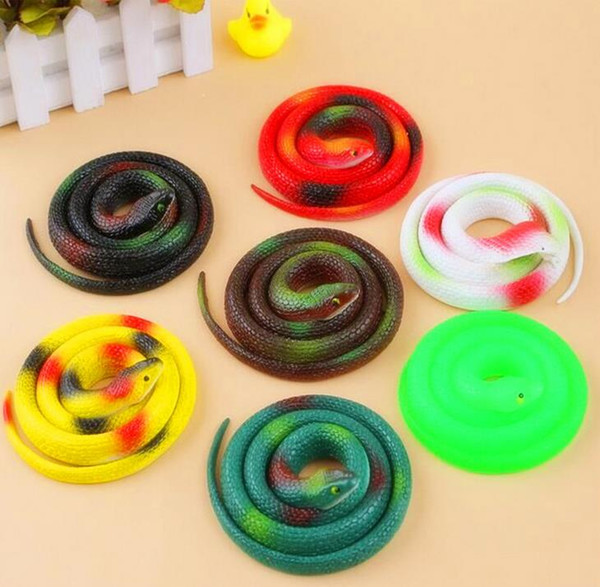 Rubber Toys Simulation Snake Animal Model Toy Scare Tricky Novelty Toys Halloween Supplies Wholesale Free Shipping
