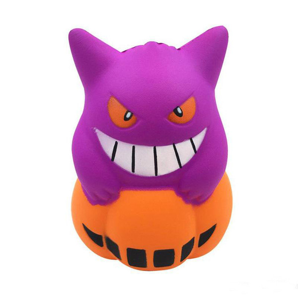 Halloween squishy New demon PU Simulation 12cm Pumpkin ice cream Squishy Slow Rising Squeeze toys Decompression Kids Toy cartoon Novelty toy