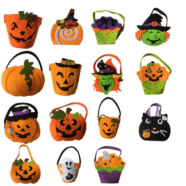 Halloween Pumpkin Bags Hallowmas Sacks Gift Bags Drawstring Candy Bag Tricks Or Halloween Party Favor for kids toys
