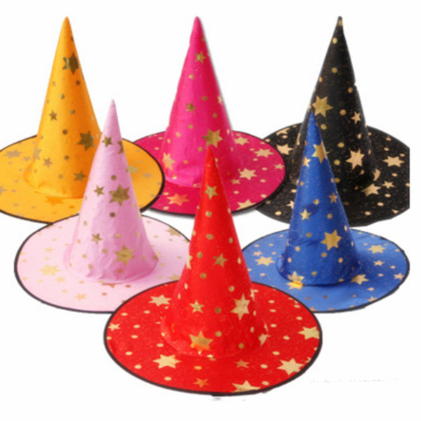 Halloween children's hat witch witch hat star hat magician pointed cap European and American fashion magic prop