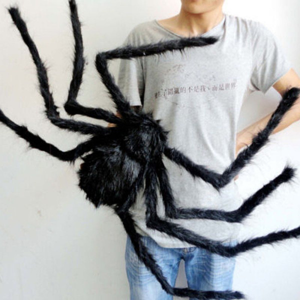 New Halloween Decoration Black Spider Spider Halloween Decoration Haunted House Prop Indoor Outdoor Black Giant 3 Size