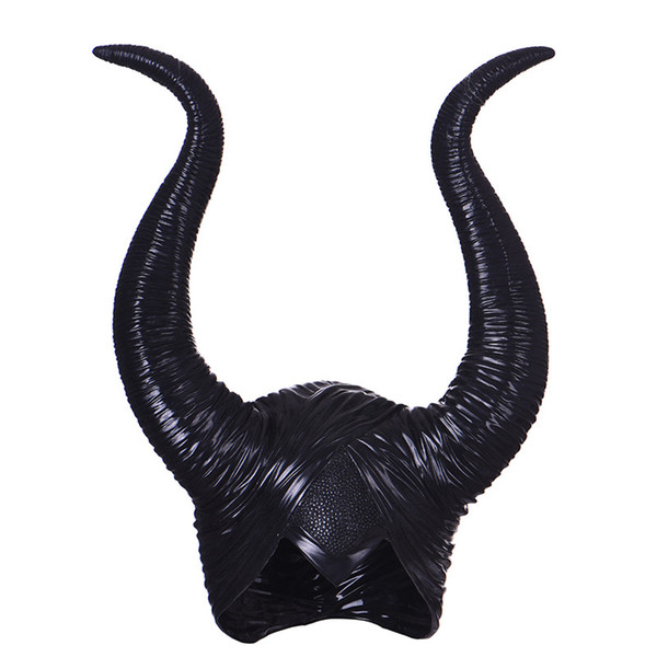 1pcs Trendy Novelty Creepy Maleficent Horns Hats For Adult Women Cosplay Halloween Party Costume Jolie Headpiece Hat Cap Masks