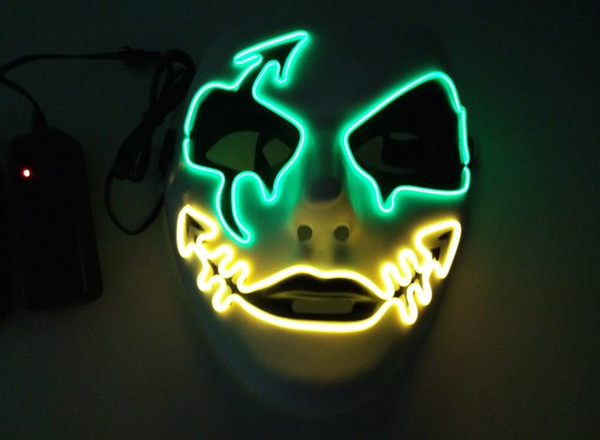 LED Masks Halloween Masks EL mask Fashion Classic Halloween Cosplay Costume LED mask For Scary Party Decoration