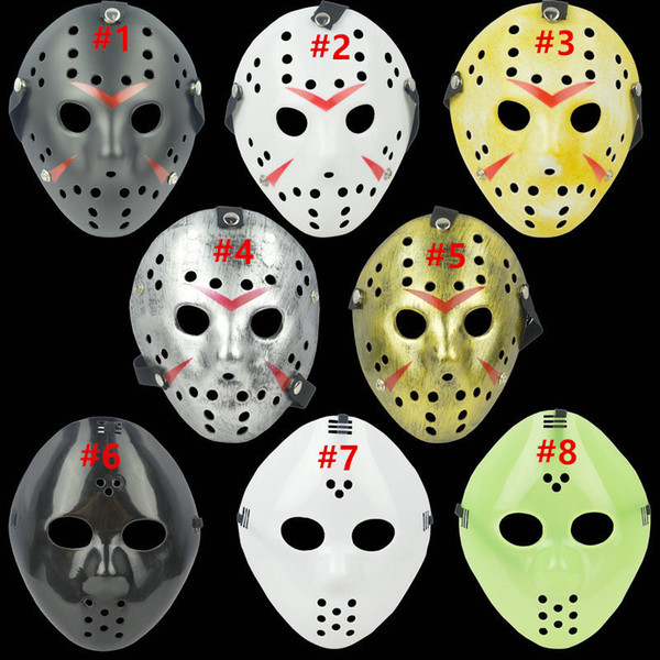 New Jason Voorhees Mask Friday the 13th Horror Movie Hockey Mask Scary Halloween Costume Cosplay Festival Party Mask 30pcs