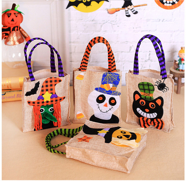 Halloween Pumpkin Sacks Hanging Candy Bags Trick or Treat Shopping Bags Bucket Kids Toys Best Gifts for Kids Party Decoration
