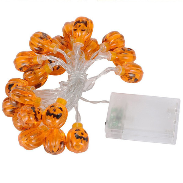 Hot 10 LED Halloween Decor Pumpkins/Ghost/Spider/Skull LED String Lights Lanterns Lamp DIY Home Bar Outdoor Party Supplies