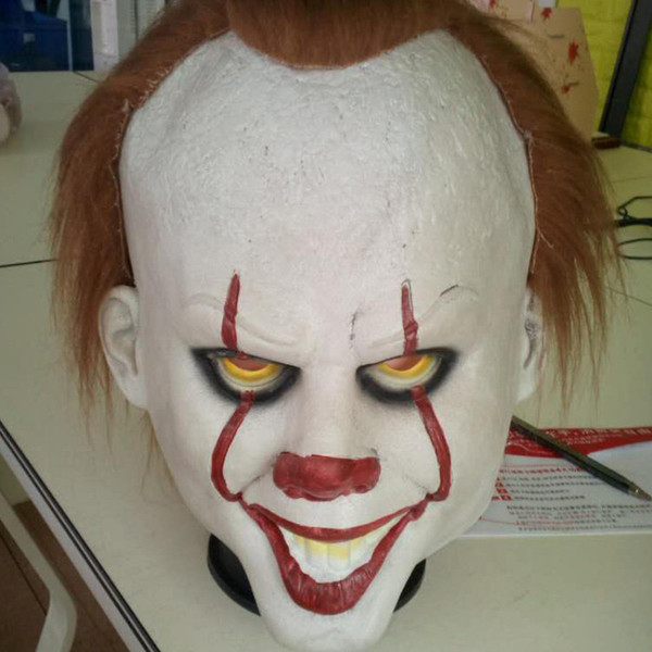 Halloween Clown Mask Scary Joker Mask Stephen King's It Mask It Pennywise Cosplay Costume Best Price For You