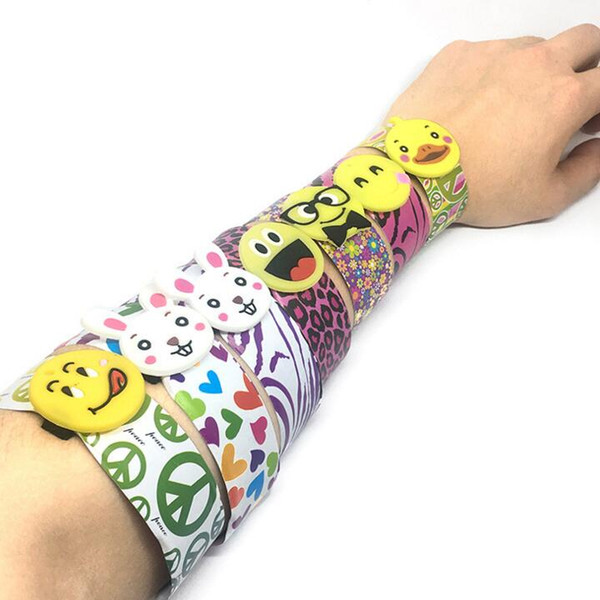 Toys Jewelry PVC Beat ring kids tape measure cartoon strap wrist band bracelet manufacturers wholesale DHL 