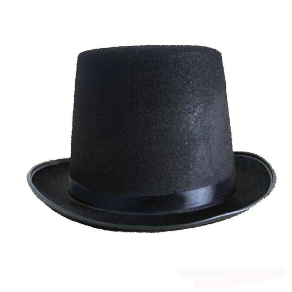 Halloween Hat Props Black Magician Caps Magic Hat Top Hats High Top Cap Jazz Ball Dress Up