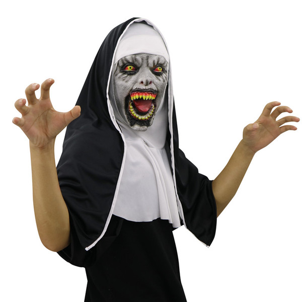 Halloween The Horror nun face Mask Cosplay Valak Scary Latex Masks Full Face Helmet Demon Halloweens Party Costume Props best The Conjuring