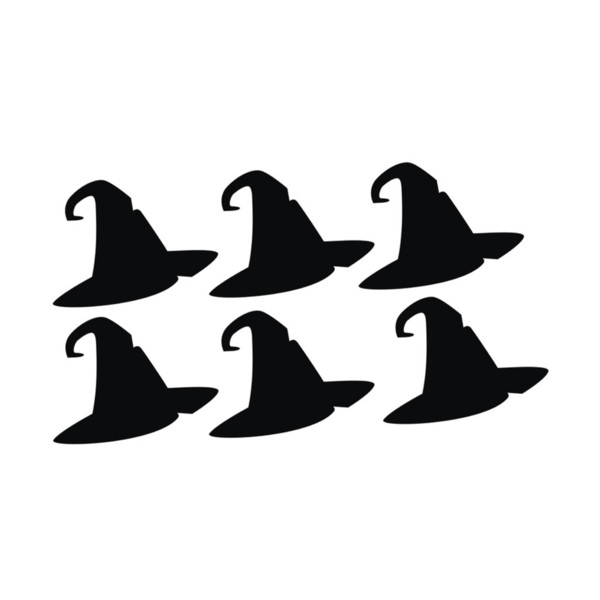 Factory Price 2 Pcs/Lot Waterproof Halloween Black Witch Hat Wall Sticker for Living Room Bedroom Furniture Background Sticker