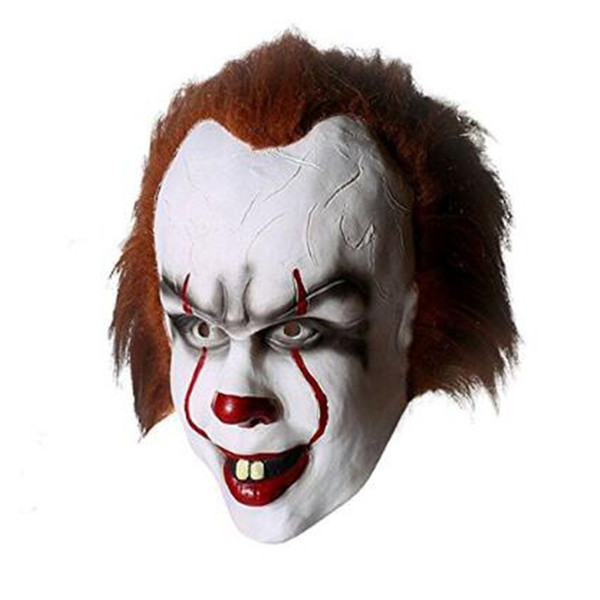 2017 New Halloween mask TOY Pennywise Costume It The Movie By Stephen King it Scary Clown Mask Men's Cosplay Prop