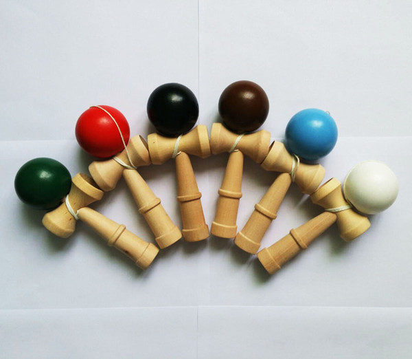 DHL/Fedex Free New Big size 18*6cm Kendama Ball Japanese Traditional Wood Game Toy Education Gift Children toys 6 colors B001