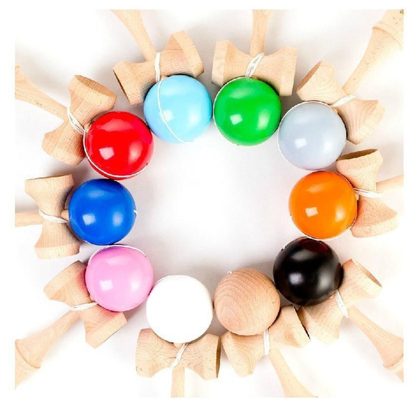 2017 hot sale 15 Colors 19CM Kendama Ball Japanese Traditional Wood Game Toy Education Gifts Hot Sale, 240PCS