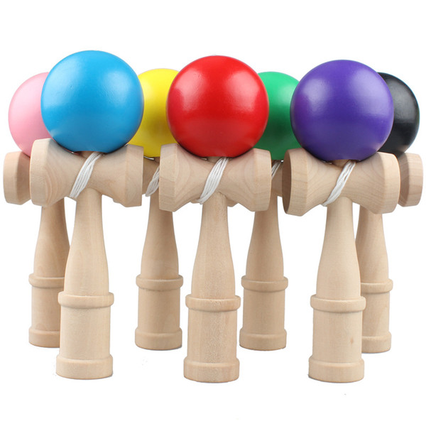 20X 18.5cm Funny Japanese Traditional Wood Toy Kendamas Ball colorful Kendama PU Paint wooden toys