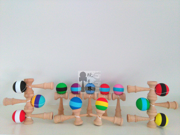 High quality three color rubber Paint Kendama Ball toy Skillful Juggling Game Ball Japanese Traditional Toy Balls Educational Toys Free DHL