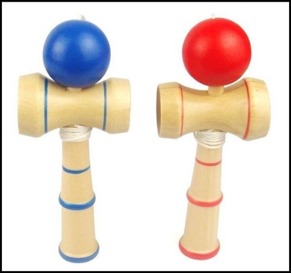 13CM small size Kendama Ball Japanese Traditional Wood Game Toy Education Gift red blue 2 Colors novelty toys gift J071503#