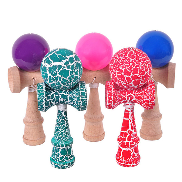 8PCS Wooden Toys Outdoor Sports Kendama Toy Balls Colorful Design of Crack Beech Wood for Kids & Adult Outdoor Ball Sports