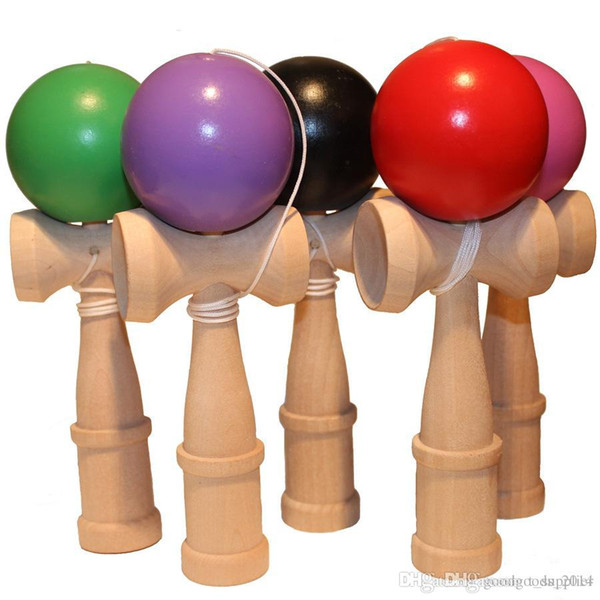 18*6 cm Professional Kendama Matte Ball Kid Kendama Japanese Traditional Toy Wooden Ball Skillful Toy for Children b556