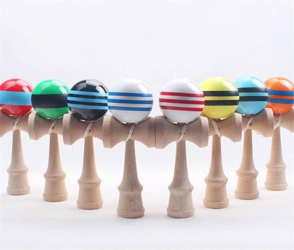 Striped Kendama Professional 18.5 cm Colorful Wooden Toys Kendama Kid Exercise Ball Shop Japanese Kendama Toy Skillful Gift