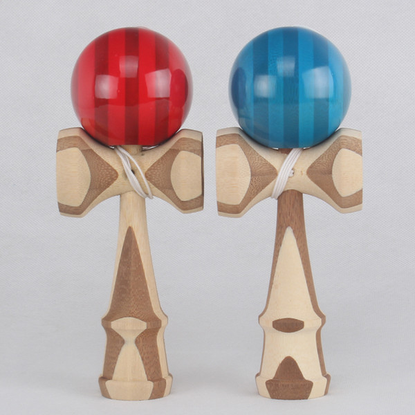 Good Quality 2 styles Skill Toy Ball bamboo kendama juggle game ball jade sword ball for adult japanese traditional toy