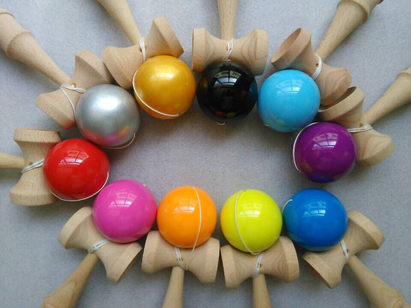 100pcs/lot free DHL 18.5cm Kendama Ball Skillful Juggling Game Ball Japanese Traditional Toy Balls Educational Toys