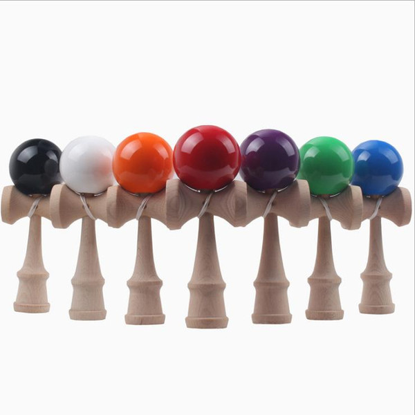 15 Colors 18CM Kendama Ball with PVC Box Packing Japanese Traditional Wooden Toys FedEx Free Shipping