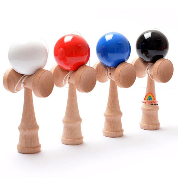 Fashion Jumbo Kendama Ball Cheap 5pcs Spring Children Toys Japanese Wood Education Game 18*6*7cm Round Sports Ball Game Toys Different Color