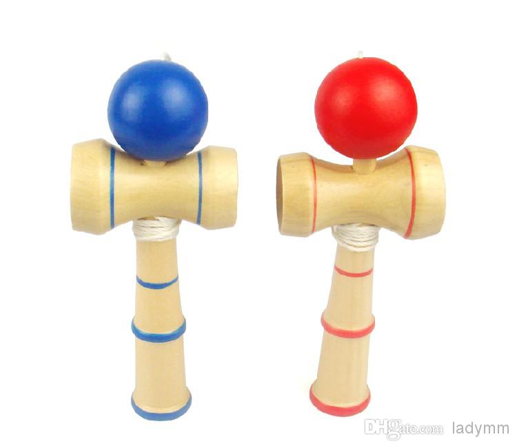 Free 100pcs/lot 13.5*5.5cm kendama cup-and-ball game kendama japanese toy wooden toy