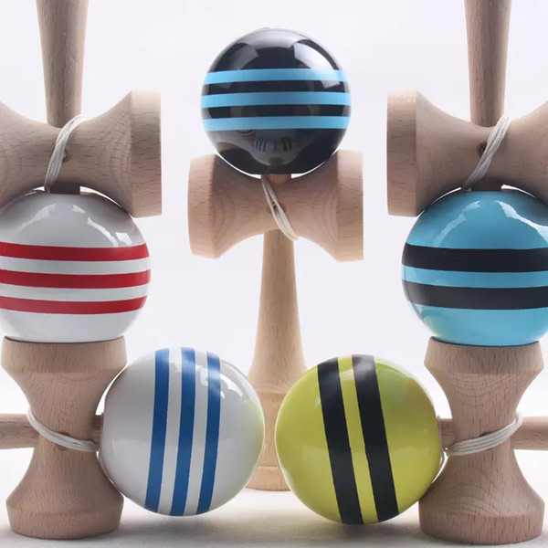 Kendama Ball Big size 18.5*6cm Colorful Painted Traditional Wooden Toy Ball Skillful Game Juggling Ball Gift for Adult Kids Gifts LA604