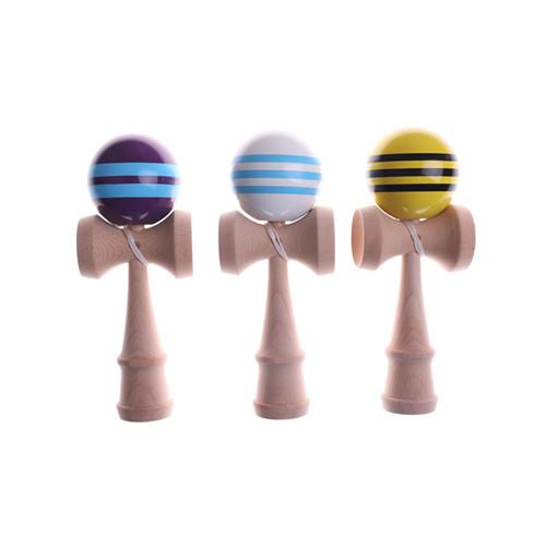 sales Stripes line Kendama Ball Big size 18.5*6cm Japanese Traditional Wood Kendama Ball Game Toy Education Gift Kendama Ball Wood Toys