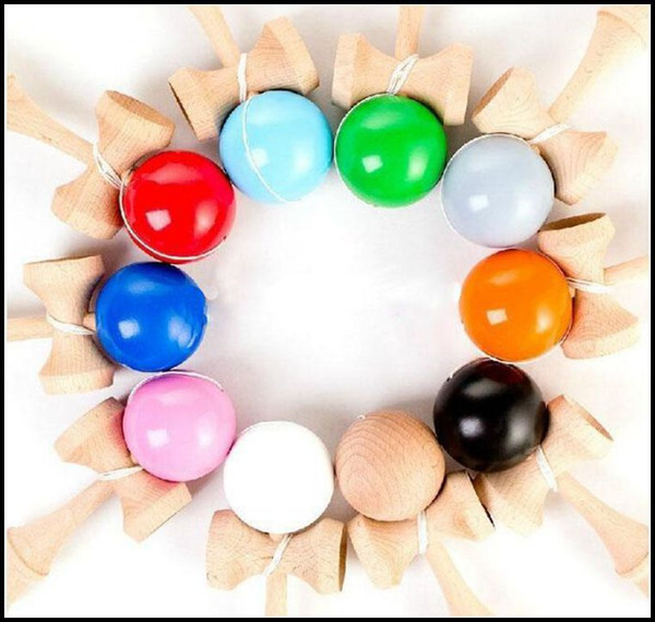 18CM big size Kendama Ball Japanese Traditional Wood Game Toy Education Gift 18 Colors novelty toys gift J071504# DHL