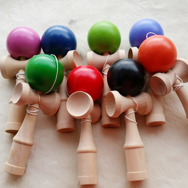 Professional 19cm wood kendamas gifts toys Glossy Kendama Ball Japanese Traditional Game Kids PU Paint & Beech