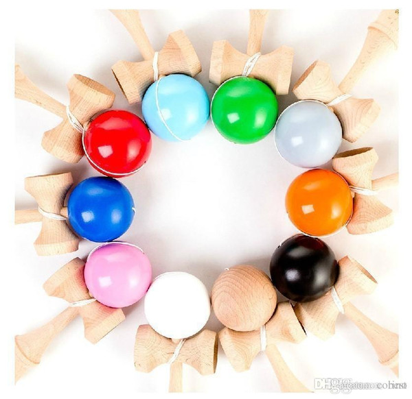 15 Colors 18CM Kendamas Ball Japanese Traditional Wooden Toys Education Gifts Novelty Toys Women Kids Toys FedEx Free Shipping Hot Sale