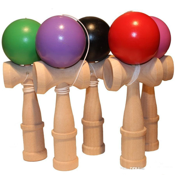 18*6 cm Professional Kendama Matte Ball Kid Kendama Japanese Traditional Toy Wooden Ball Skillful Toy for Children b556