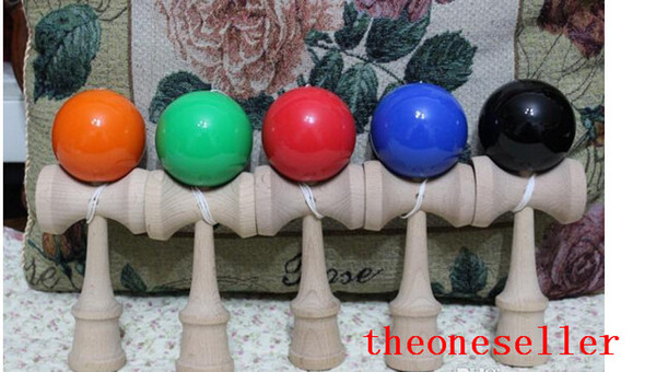 19CM Kendama Ball Large Size Japanese Traditional Wood Game Toy Education Gift 18 Colors 150pcs/lot