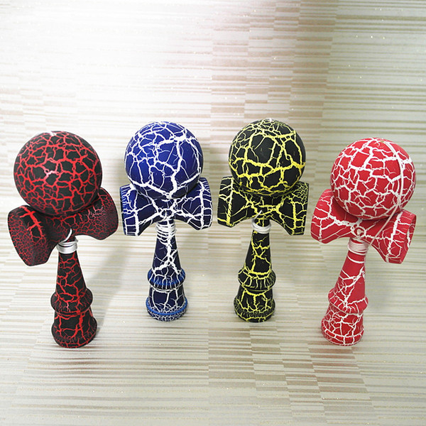 Manufacturers Hot Selling Japanese Traditional Wooden Toys Kendama Skills Ball Crack Jade Sword Ball 18.5cm Kendama