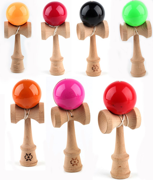 Kendama Ball Toy PU painting & beech Wooden Japanese Traditional Funny ball Game Education Toy 150pcs/lot 15 Colors Christmas gift