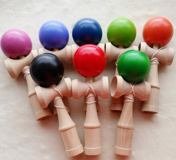 DHL/EMS ship Length 18 6CM Kendama Ball Japanese Traditional Wood Game Toy Kids Education Gifts many colorsvb