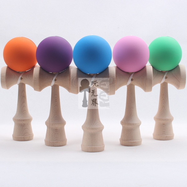 18.5cm High quality rubber Paint Kendama Ball toy Skillful Juggling Game Ball Japanese Traditional Toy Balls Educational Toys Free DHL