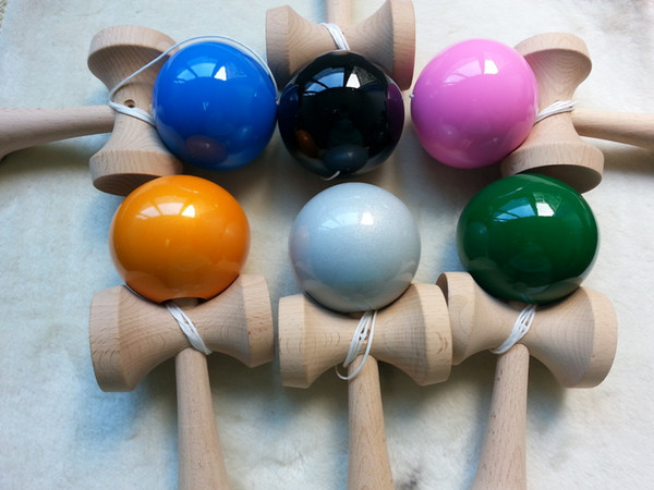 DHL EMS 25CM 8cm Professional Jumbo Kendama Toy Japanese Traditional Wood Game Kids Toy PU Paint toys kendamas balls