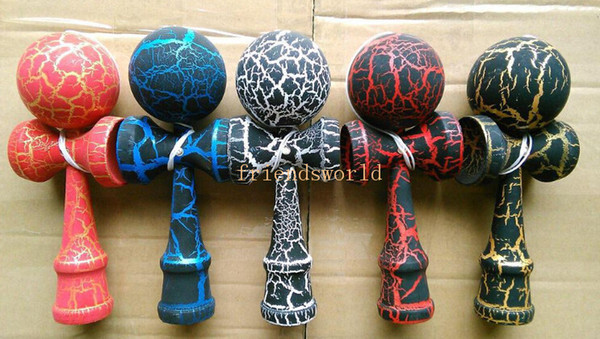 Manufacturers Hot Selling Japanese Traditional Wooden Toys Kendama Skills Ball Crack Jade Sword Ball 18.5cm Kendama