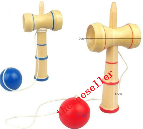 DHL FEDEX UPS Free Funny Japanese Traditional Wood Game Toy Kendama Balls Education Gift New