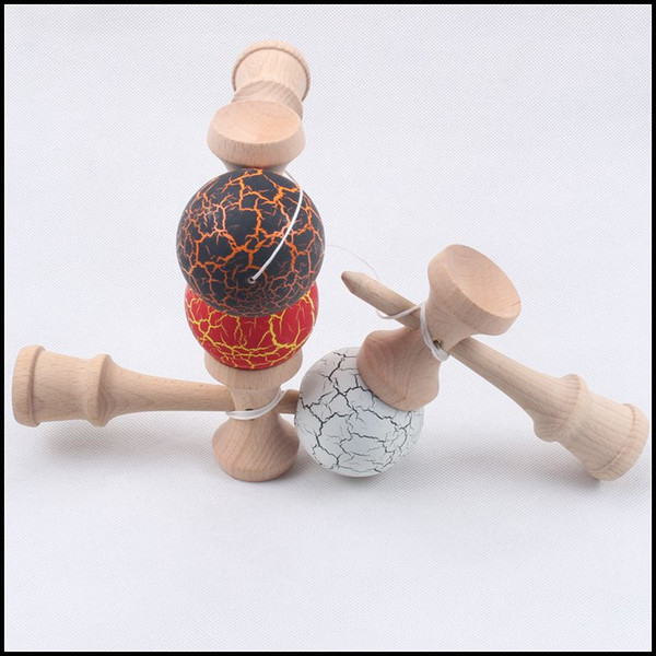 18.5CM big size Kendama Ball Japanese Traditional Wood Game Toy Education Gift Crack Colors novelty toys gift J071505# DHL