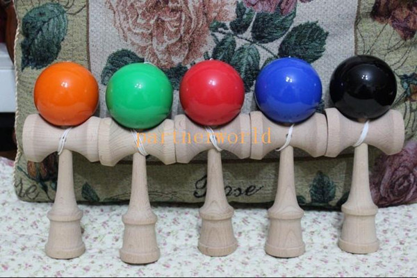 Hot sale Big size 19*6cm Kendama Ball Japanese Traditional Wood Game Toy Education Gift 15 colors Wholesale